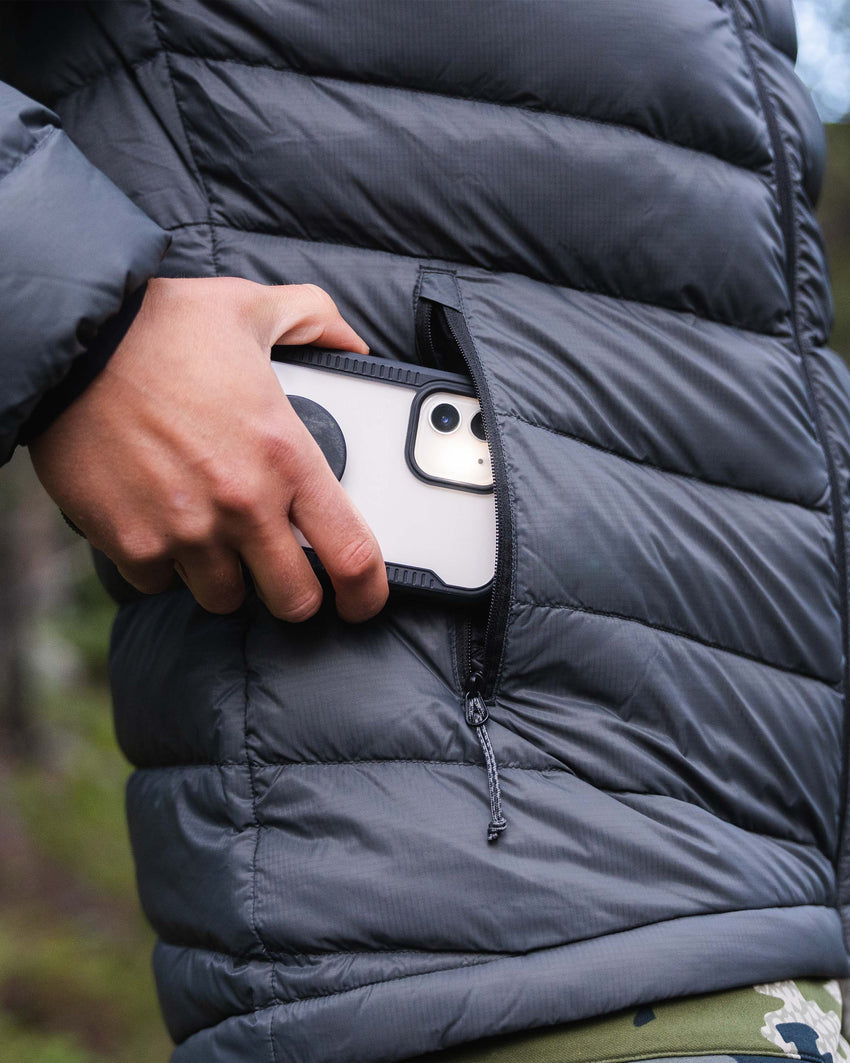 Outlet Women's Super Down LT Hooded Jacket | Gunmetal
